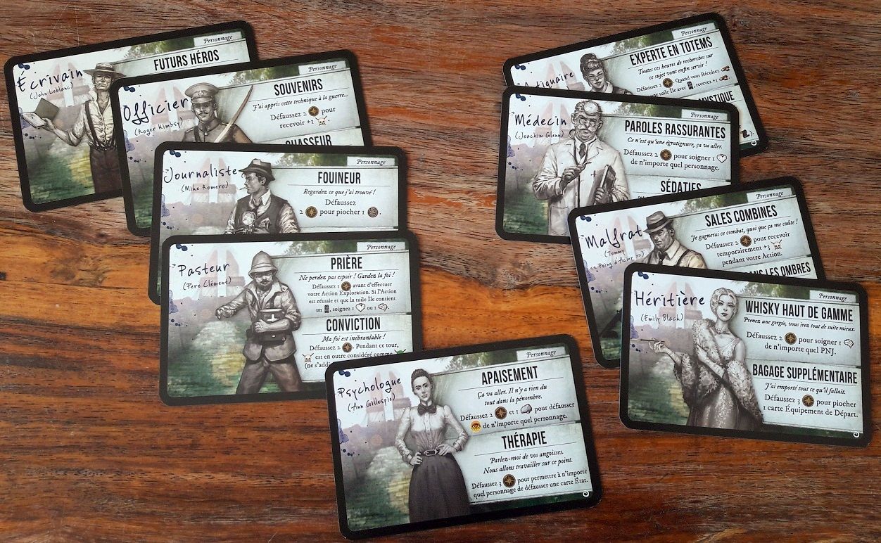 9 personnages possibles avec des profiles et des pouvoirs autant diverses que variés !