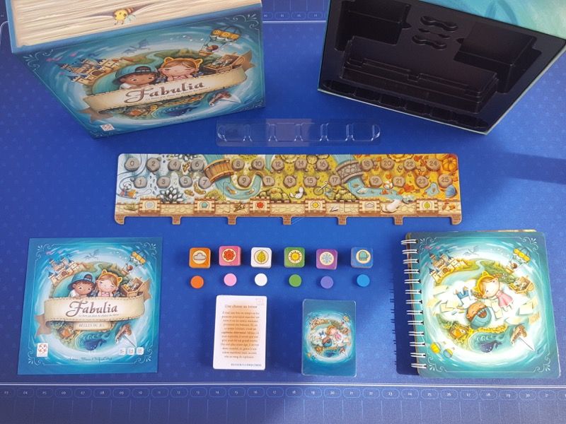 Une vue générale de la mise en place du jeu.