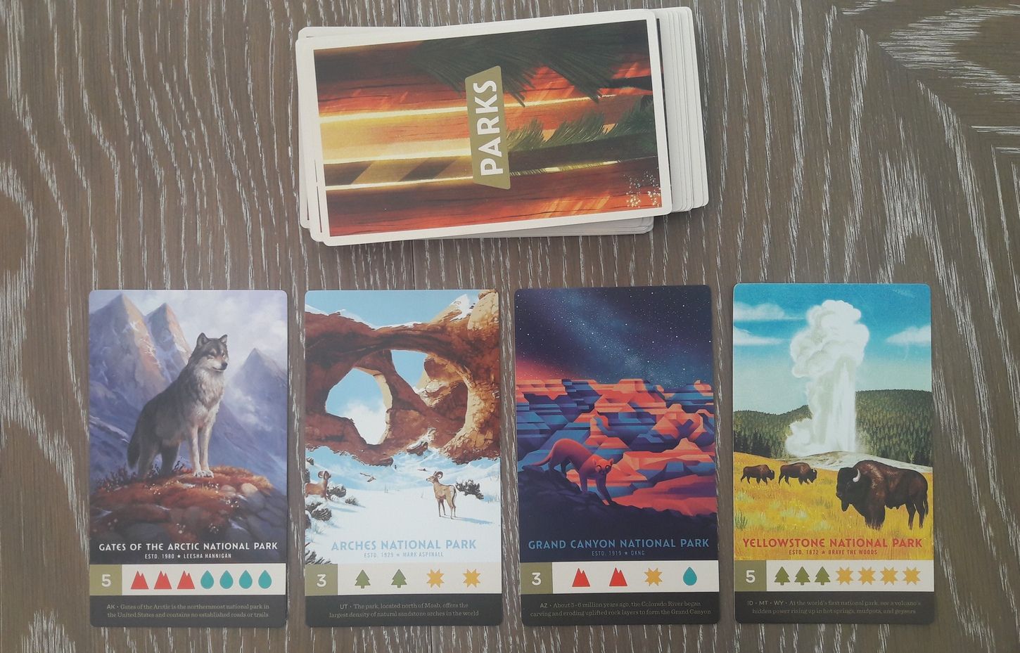 Les cartes 'Parcs'