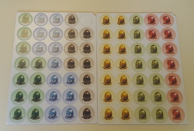 Les punchboards d'oeufs de dragon.