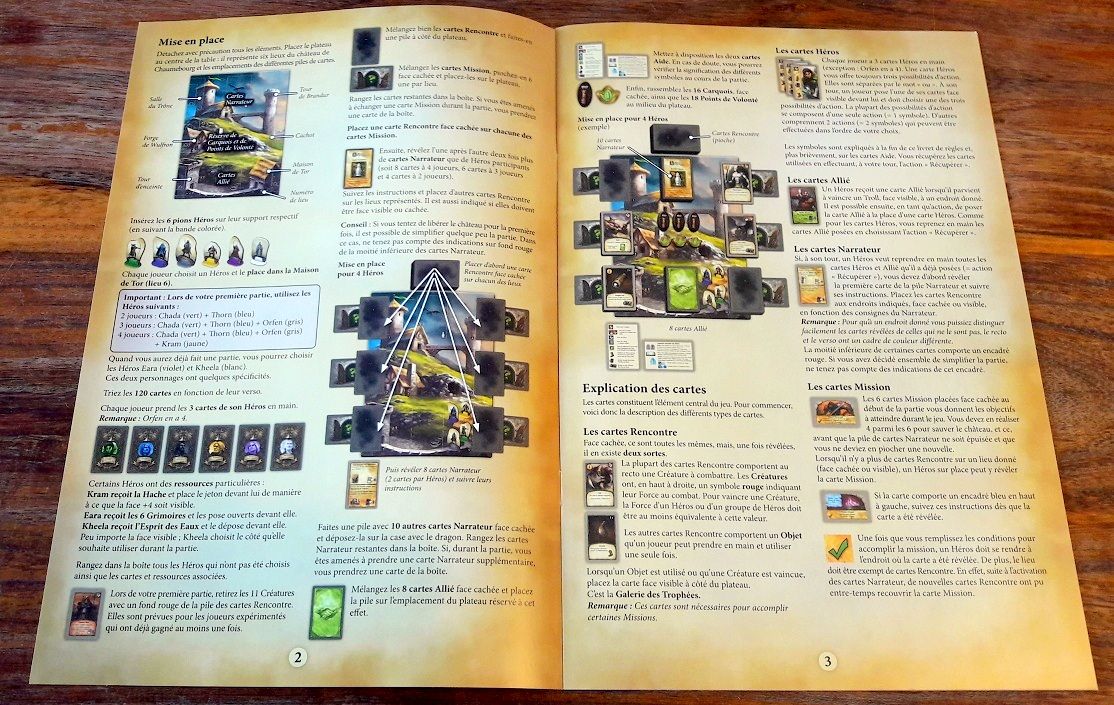 Les trois premières pages de règles ne parlent que du matériel et de comment l'utiliser.