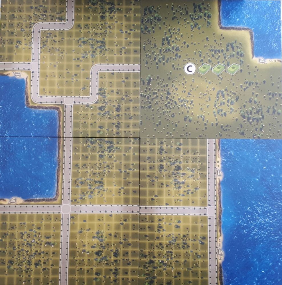 On retrouve à  l'intérieur de la boite un livret de règles et 6 grands plateaux.