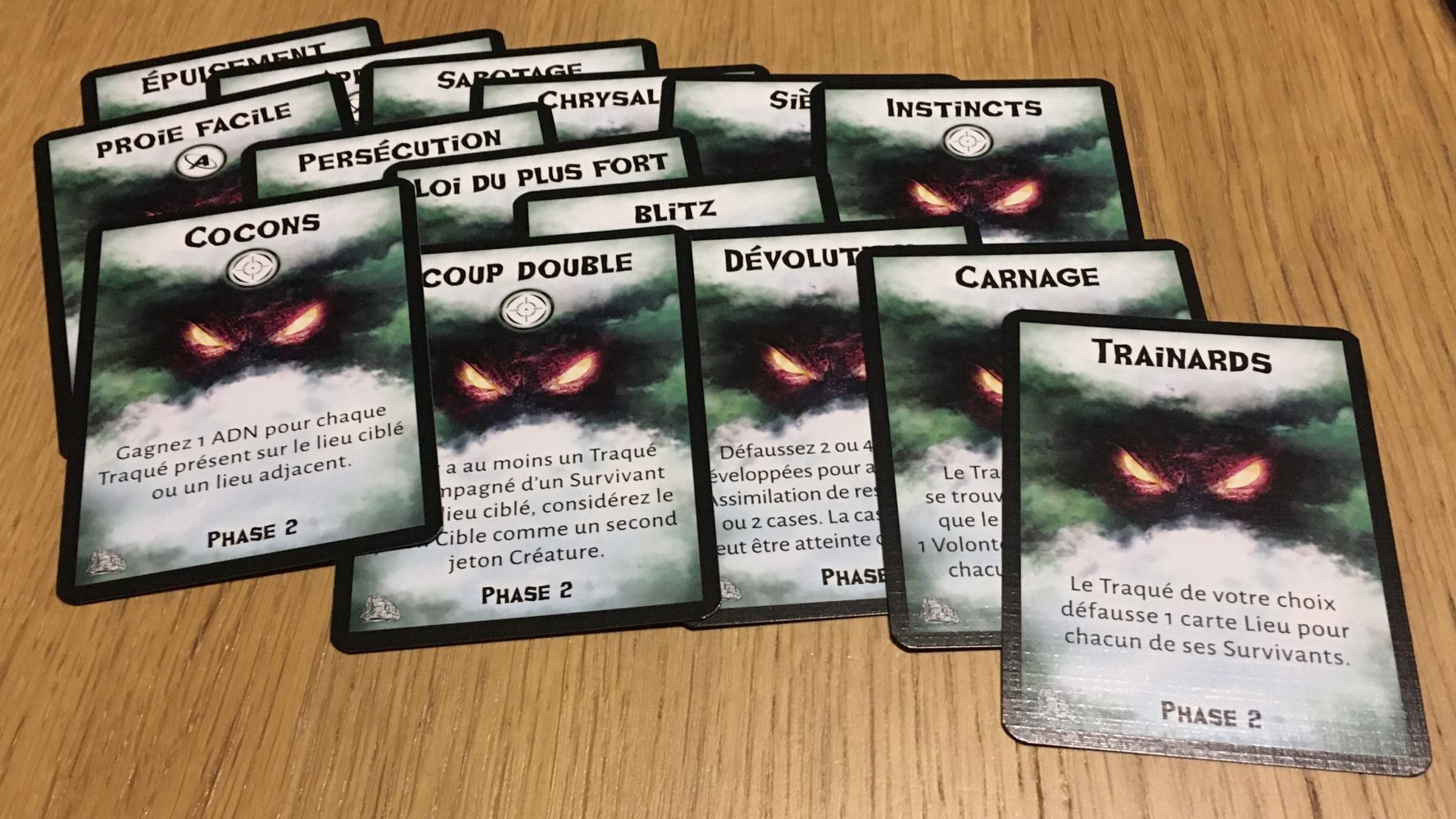 Nouvelles cartes Traque