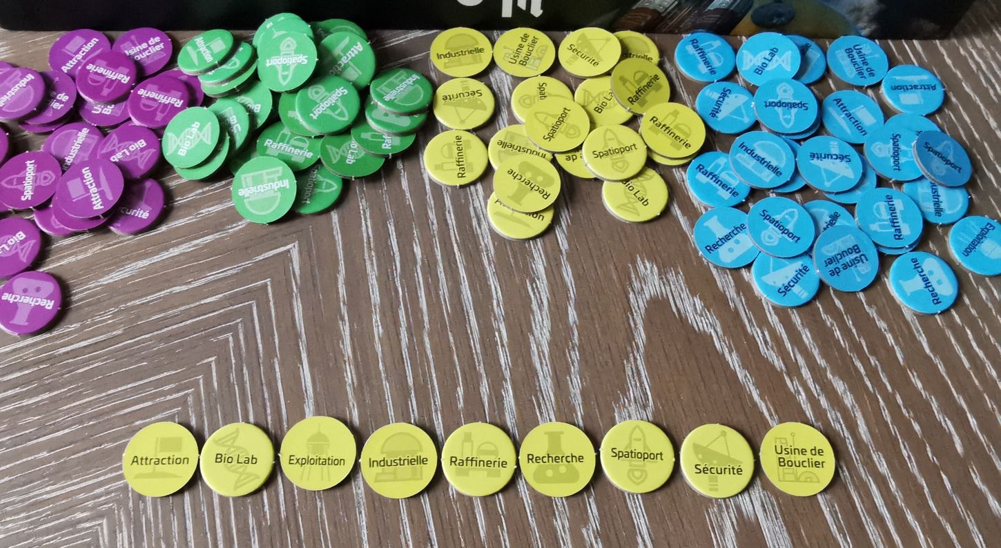 Tous les jetons bases.