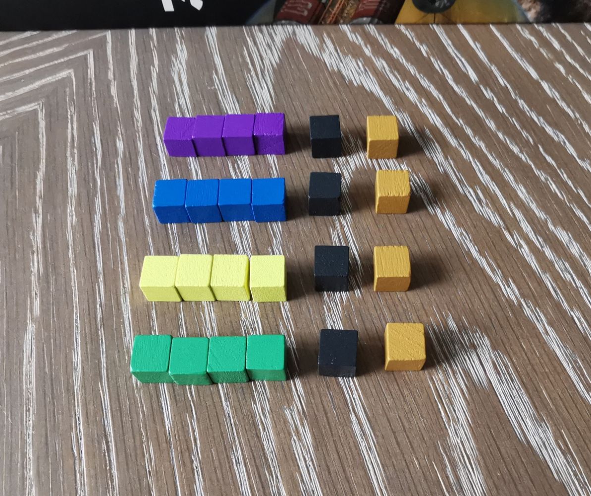 Dans l'époque du "tout meeple", les pions cube” donnent là aussi un côté vieillot