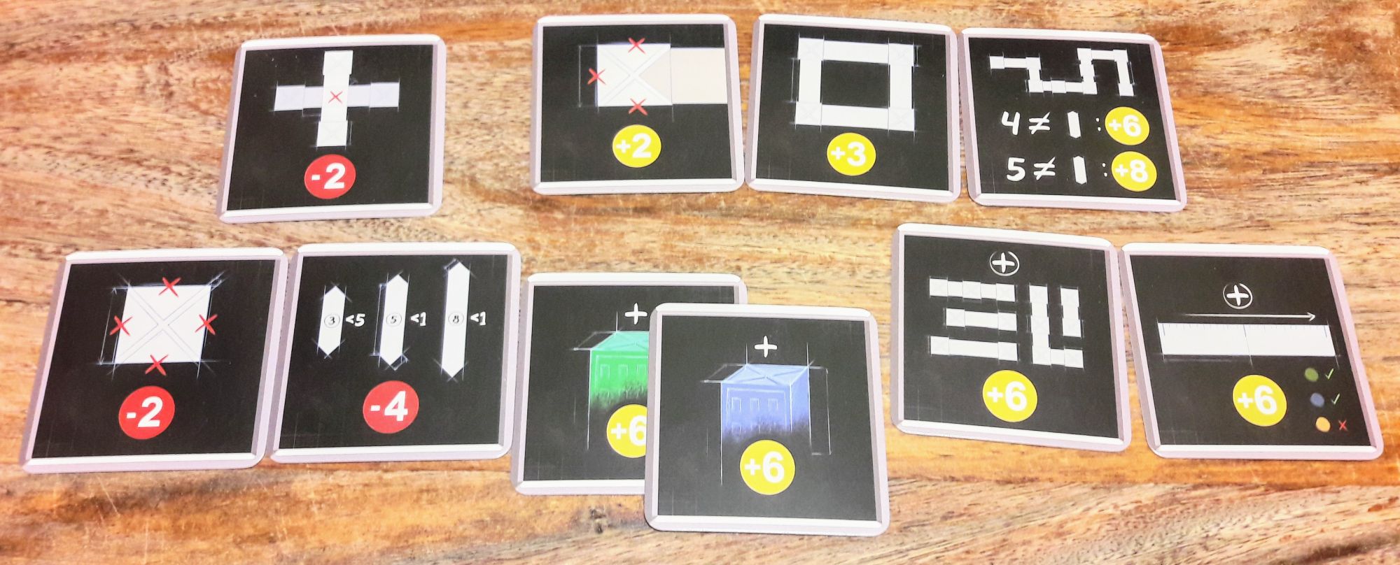 Ces cartes sont des variantes permettant de corser le jeu en donnant bonus et malus sous différentes conditions.