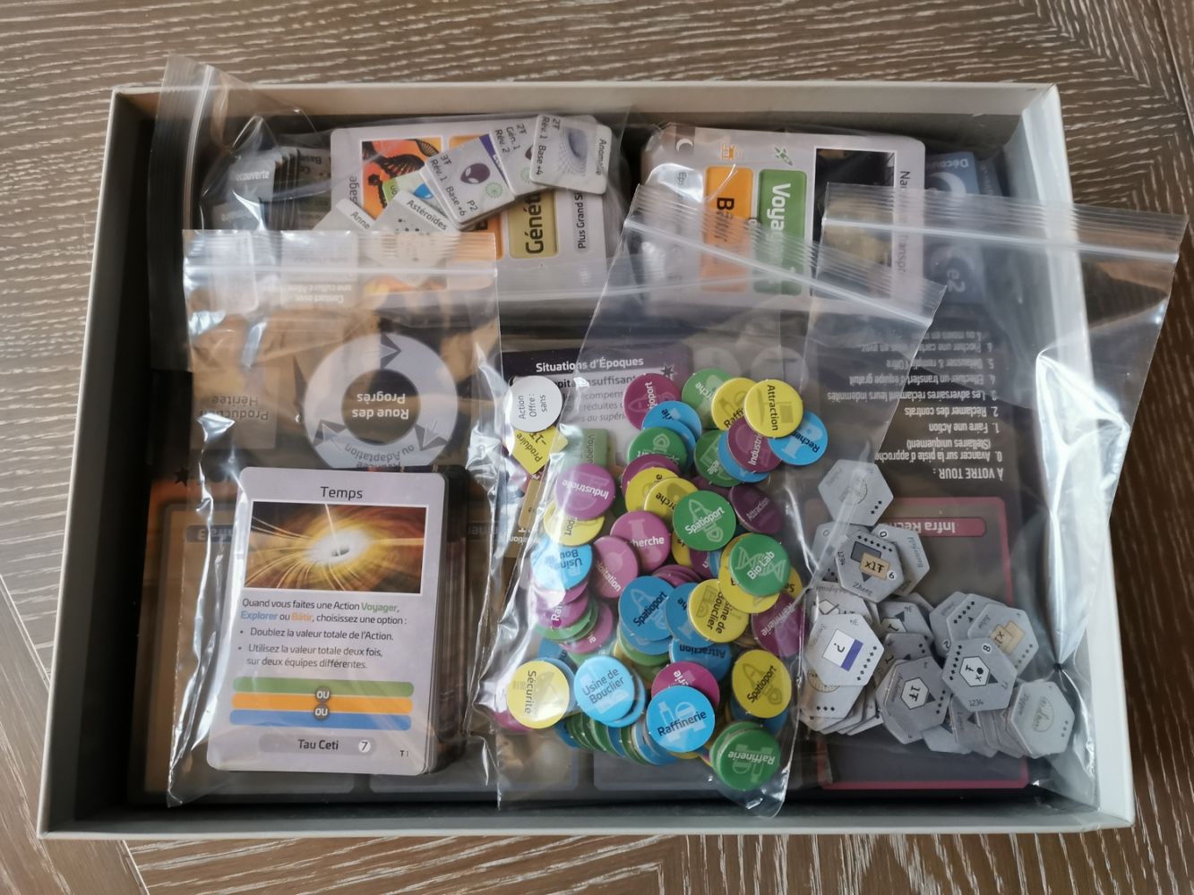 La boite .  Rangement haute densité !