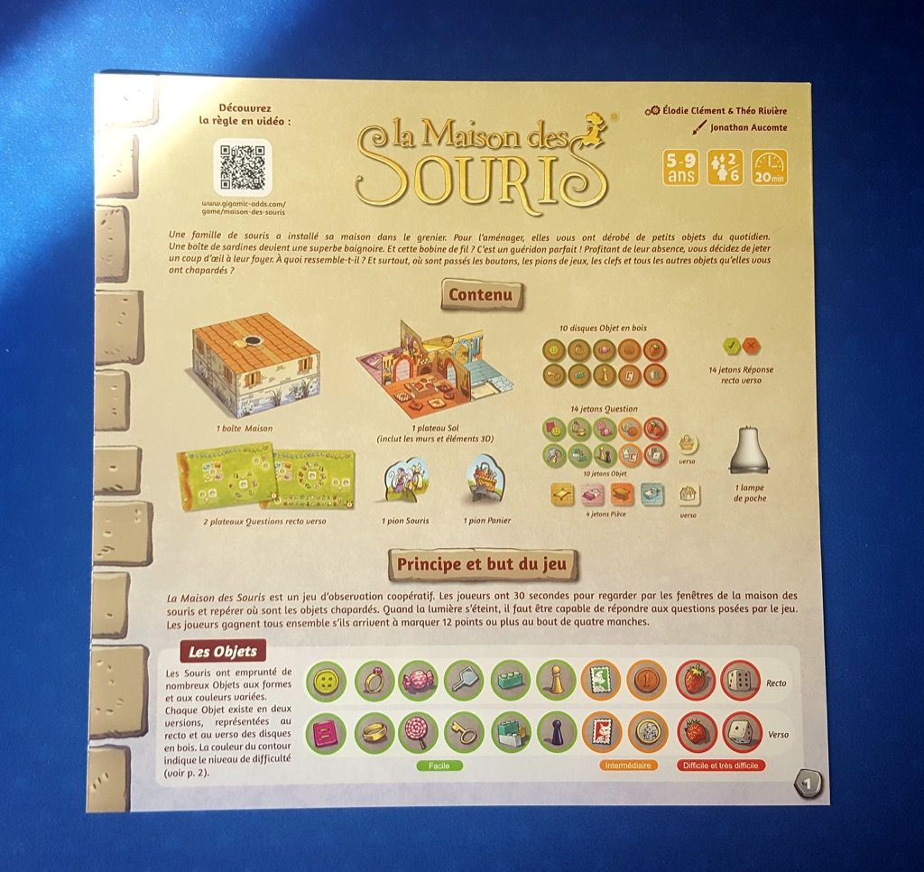 La règle du jeu de 4 pages bien illustrée.