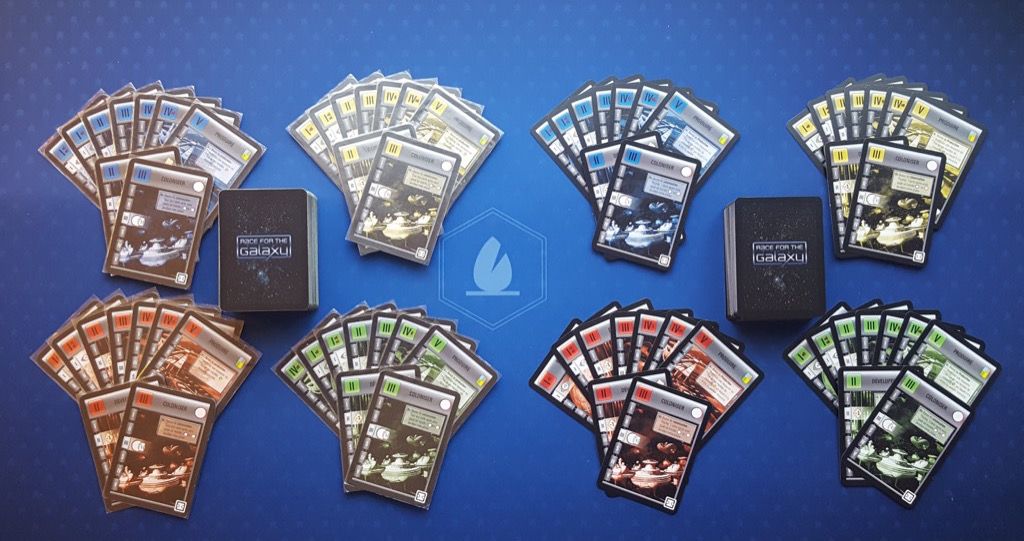 Tous à l'identique et toujours les 2 cartes Action en double pour la variante Expert à 2 joueurs.