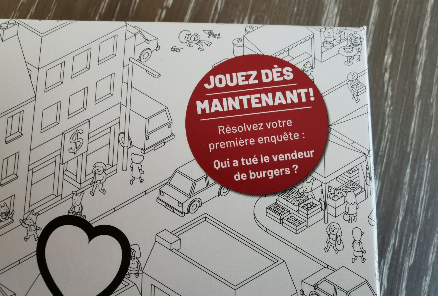 Sur la boite : les instructions pour la 17ème enquête