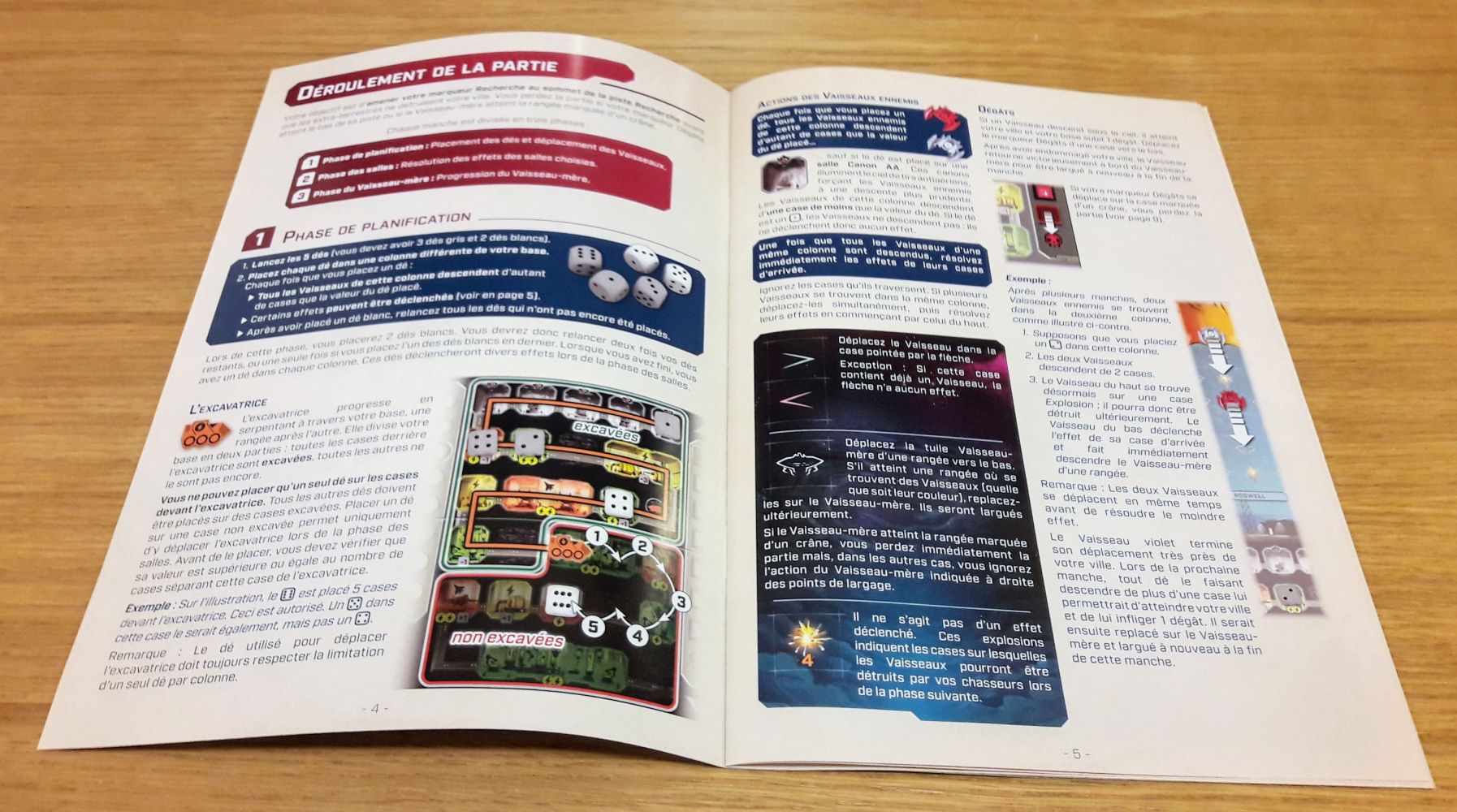Un livre de règles très bien illustré avec des exemples, des illustrations et une mise en avant des points importants.