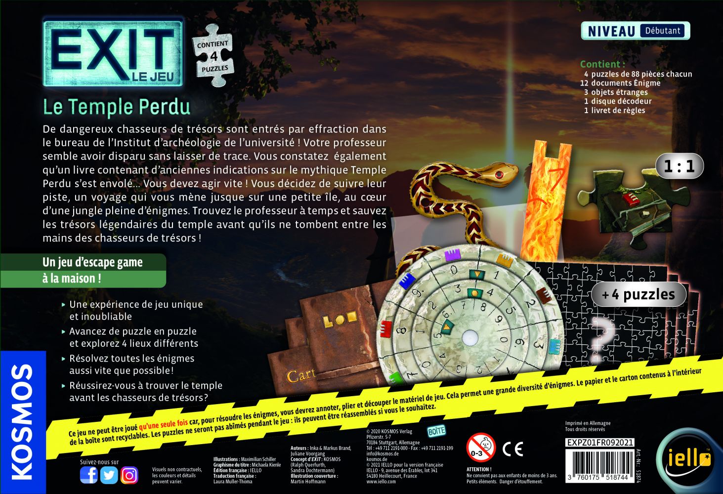 EXIT Puzzle - Le Temple Perdu
