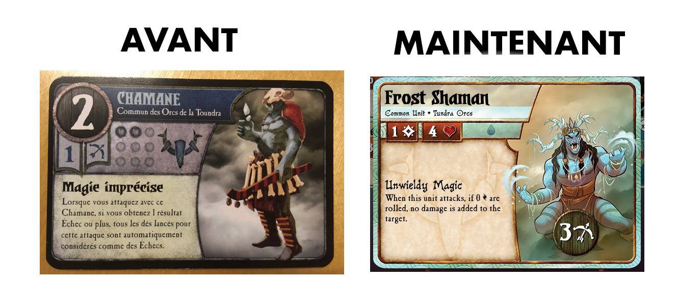 Comparatif d'une carte commune des Orcs de la Toundra