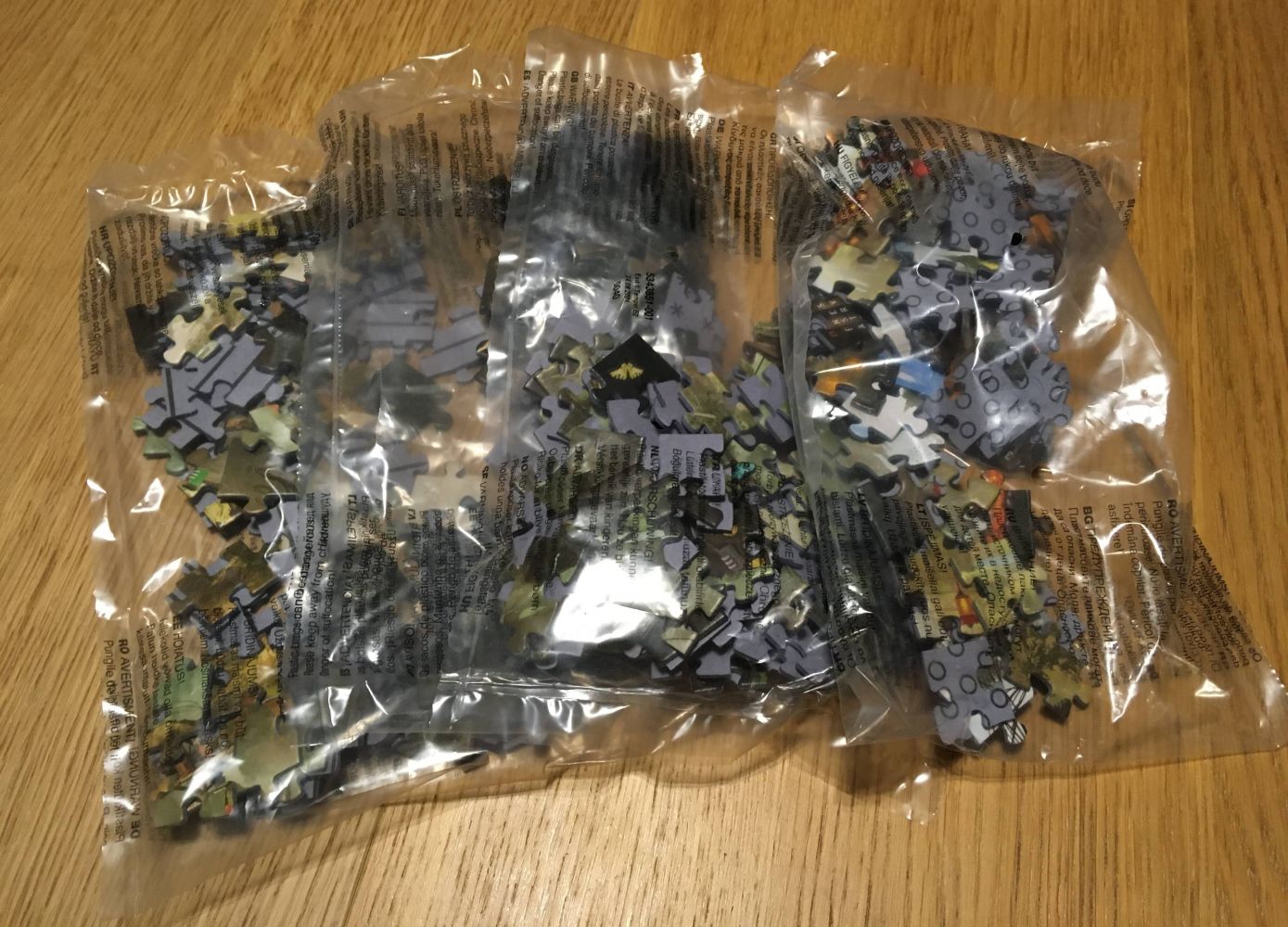 Les 4 puzzles emballés