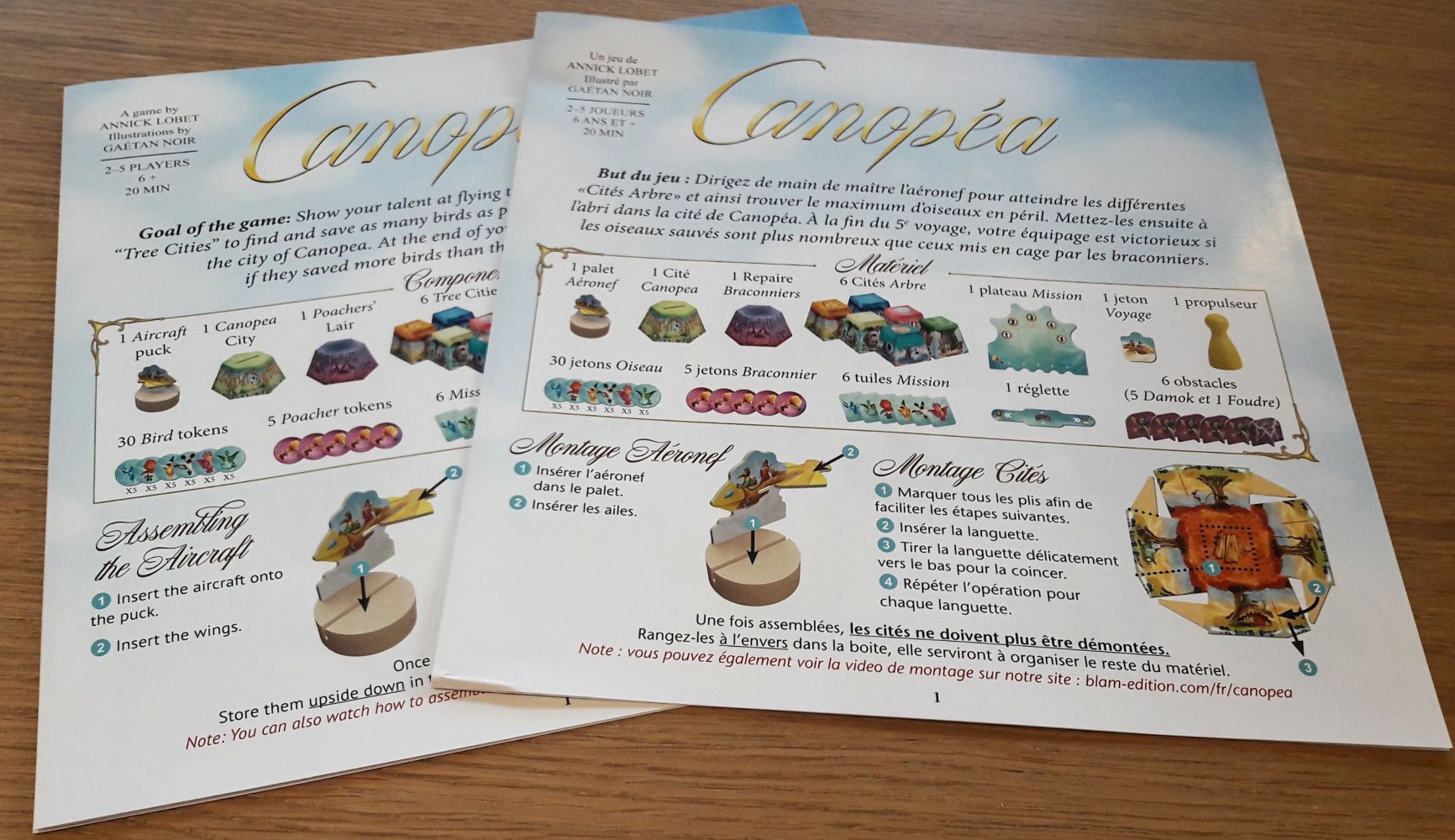 Le livret de règles en accordéon aurait pu gagner en clarté avec davantage d'exemples et du coup il laisse une grande part d'interprétation... Des variantes permettant d'adapter la difficulté sont proposées. Un livret en anglais est également présent.