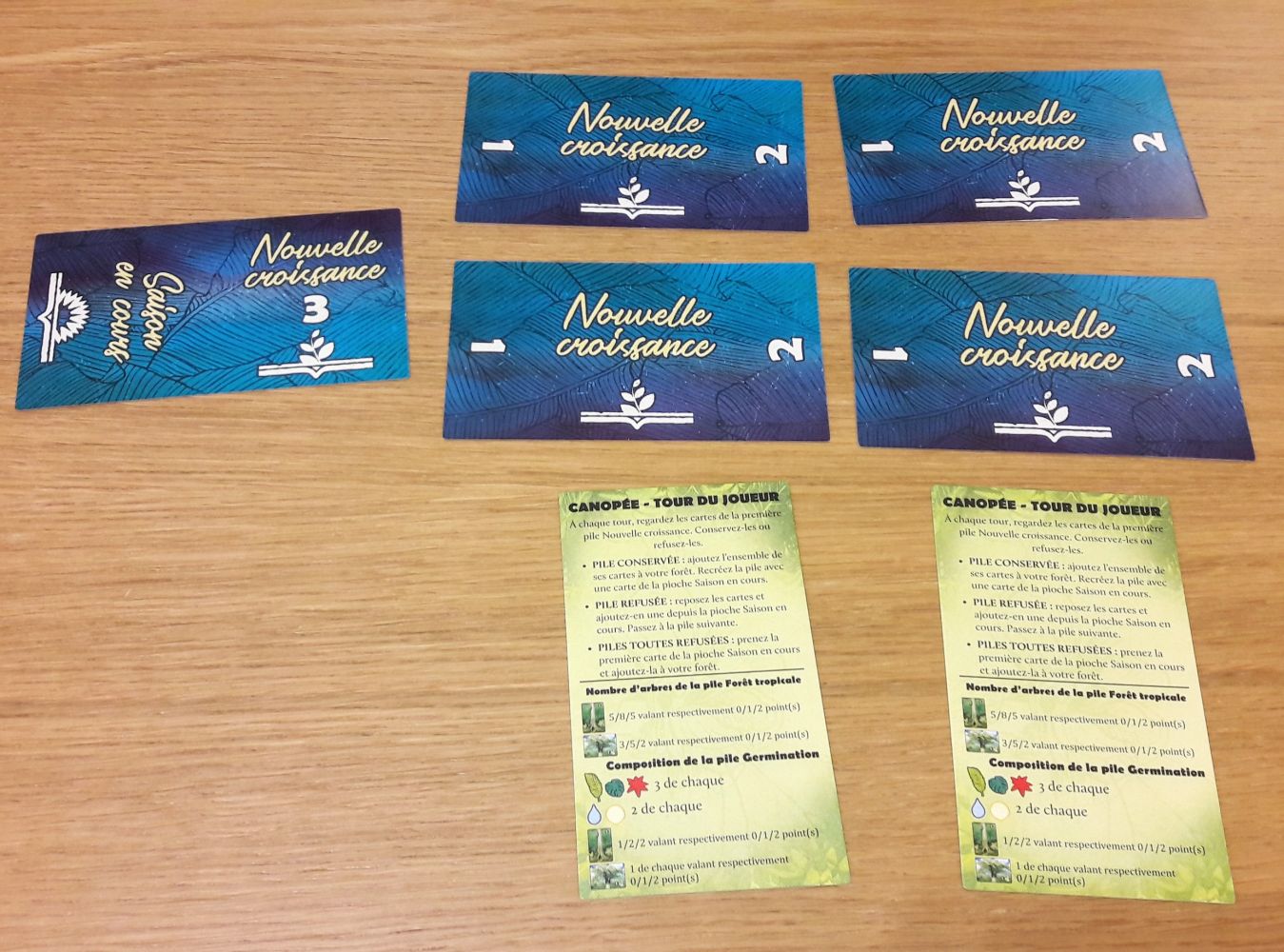 Des cartes recto verso très malignes qui serviront tantôt de plateau de jeu tantôt d'aide de jeu.