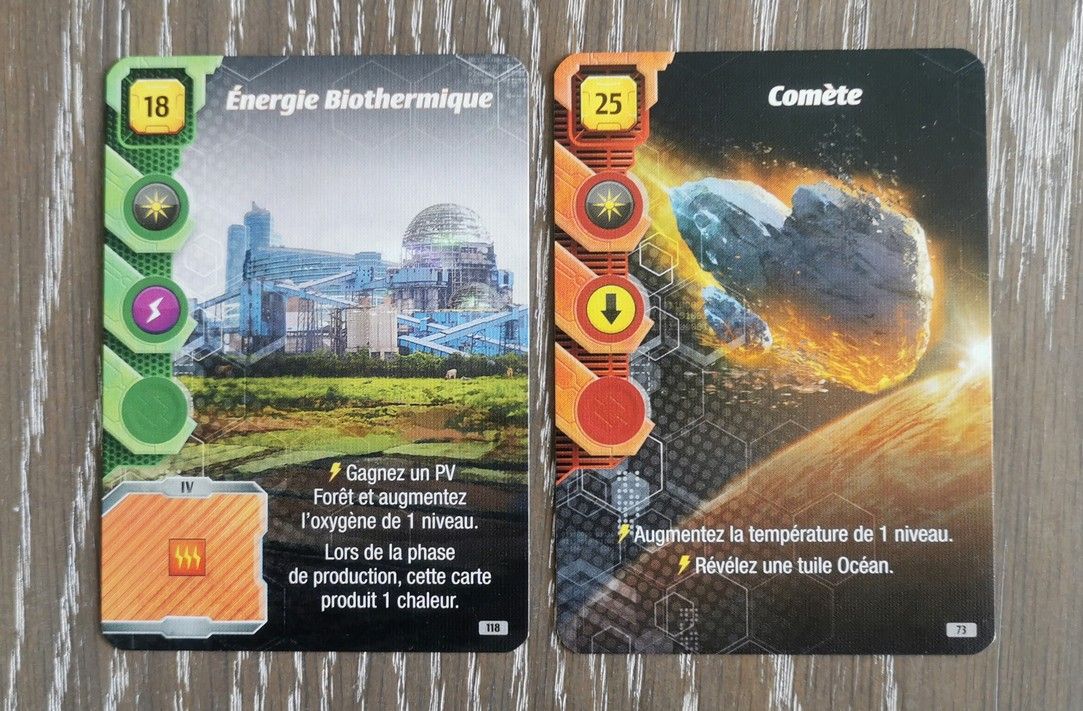 Sur une carte événement on s'attend à trouver des effets immédiats, par contre sur les cartes de production c'est moins fréquent.