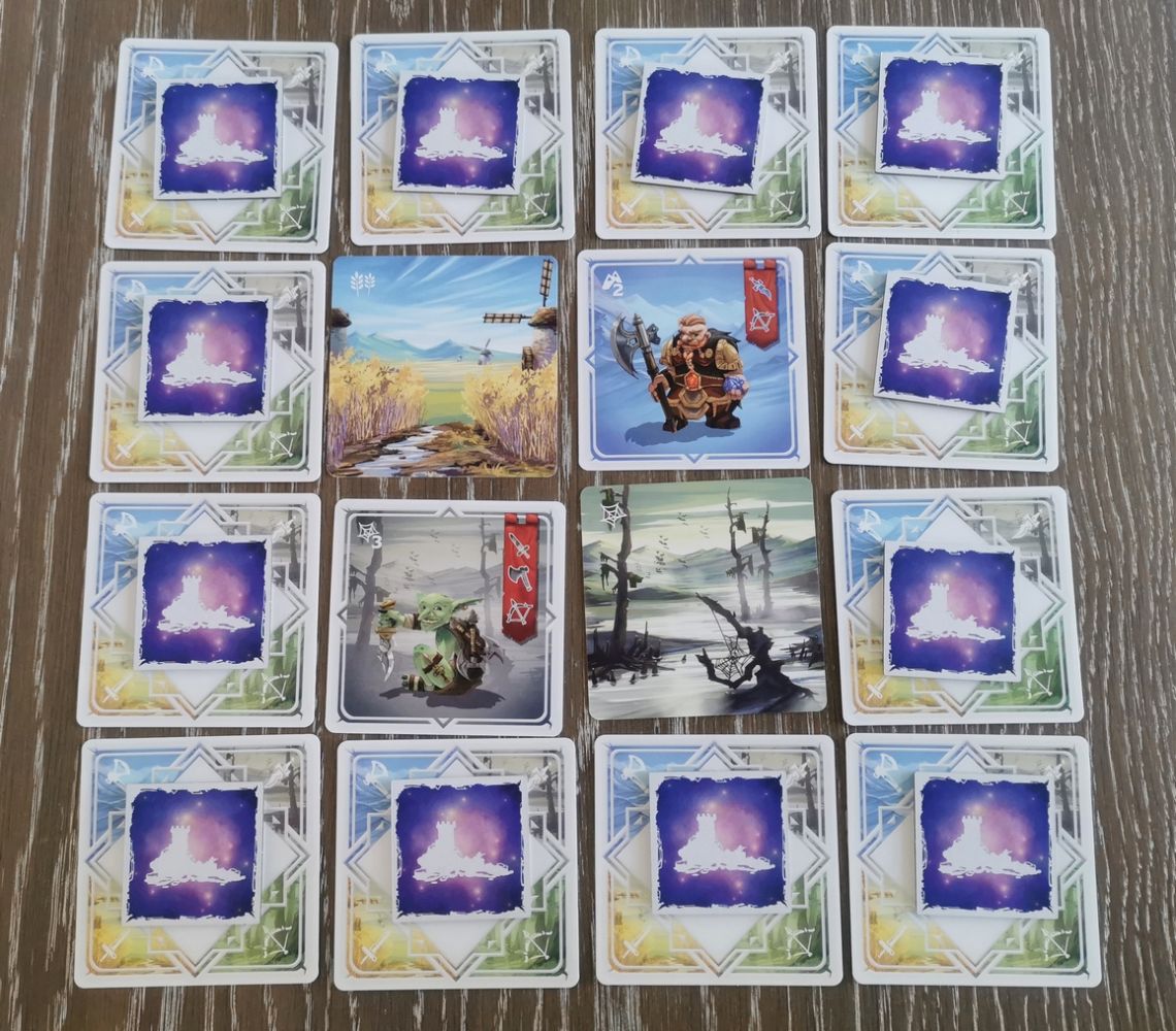 Début de partie avec les tuiles. Alors où est caché mon Palantir ???