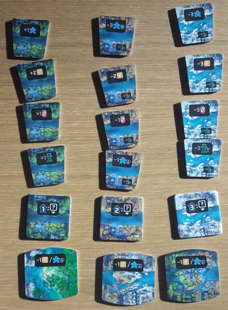 On utilisera que 3 tuiles rivières à chaque partie et la difficulté au long de la rivière augmente...