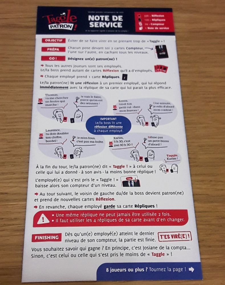 Pas besoin d'un livret, une simple feuille recto verso suffit.