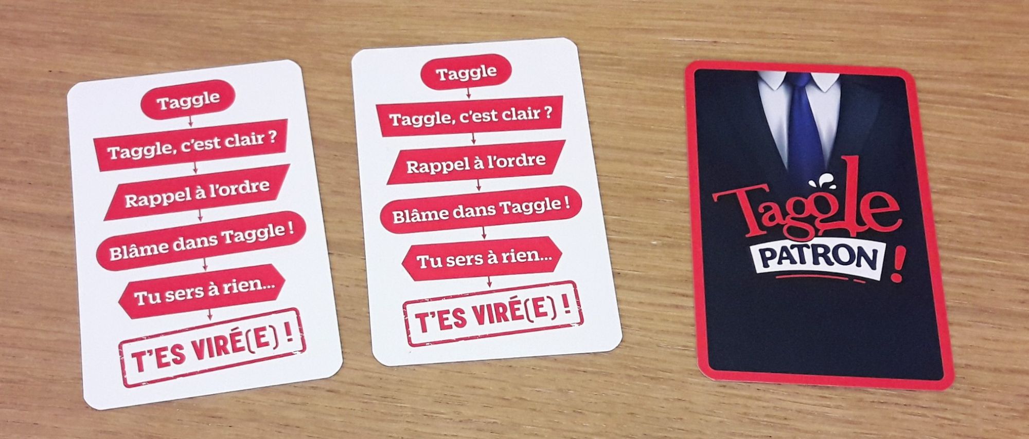 Elles serviront à compter le nombre de Taggle reçus et notre progression vers le licenciement...