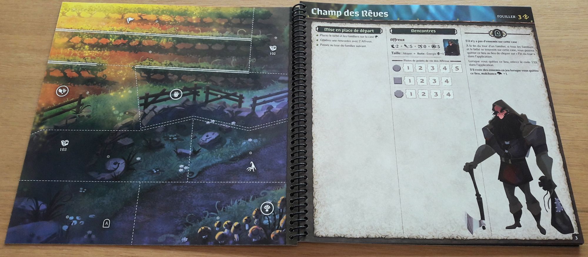 Il va falloir fuir à travers champs et apprendre à fouiller également combattre : un bon tutoriel aidé par l'application.