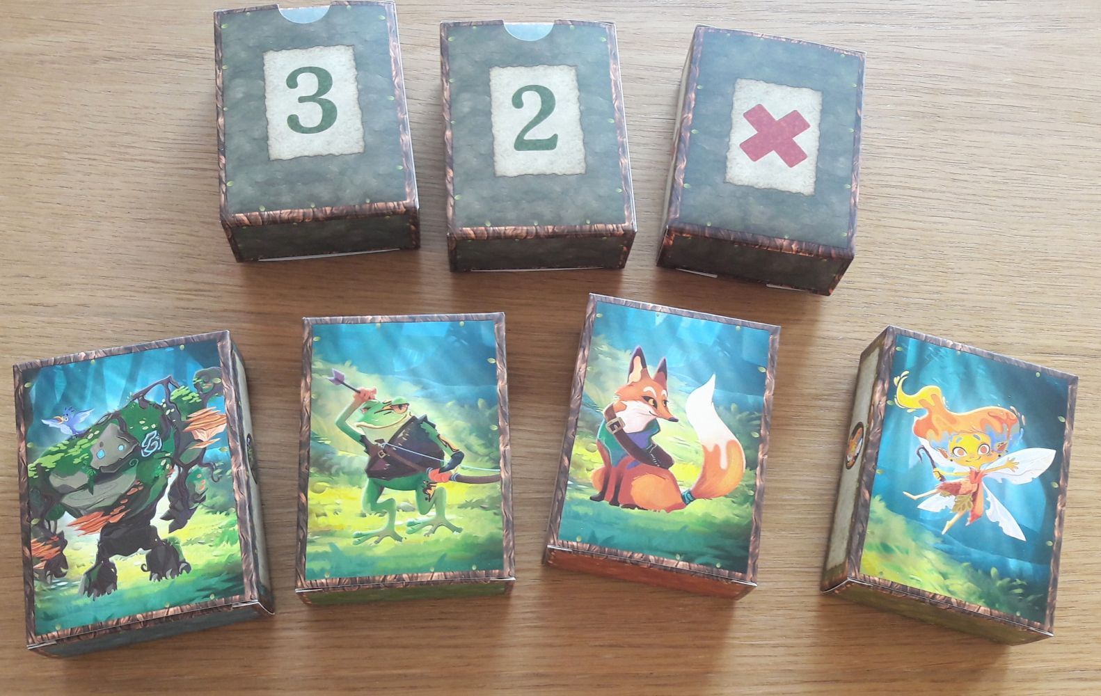 Une pour chaque héros et une pour chaque Acte.