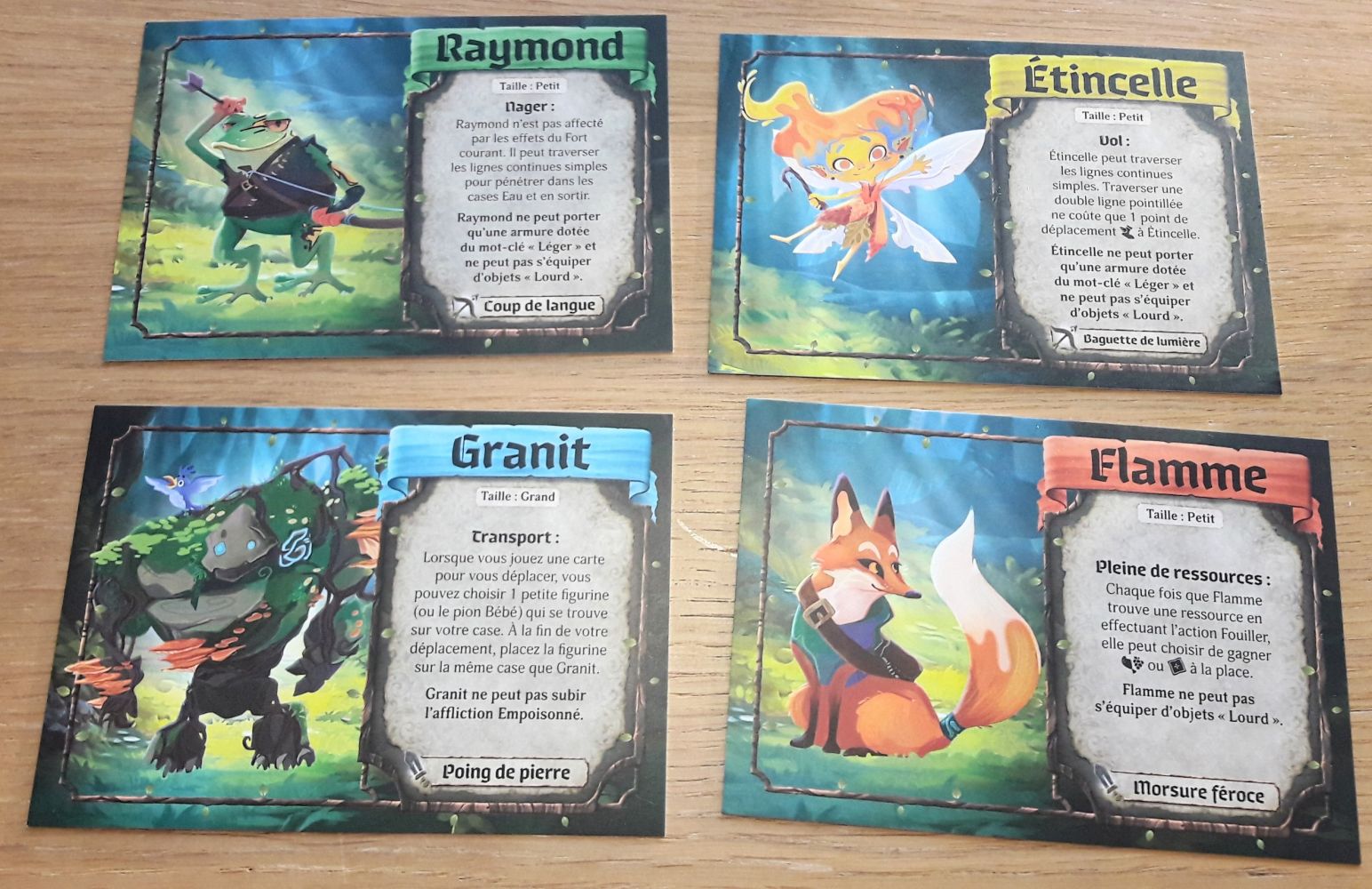 Chaque personnage possède un pouvoir particulier.