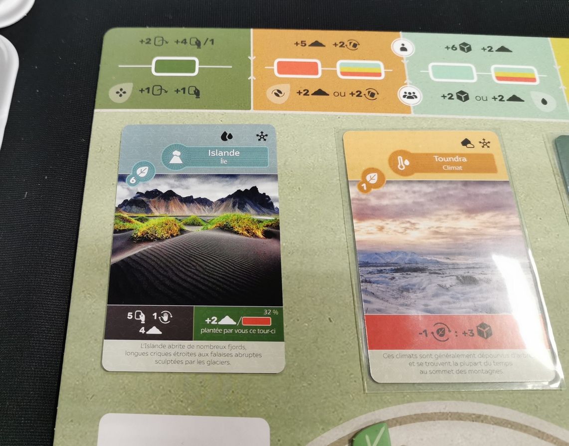 Sur le plateau de départ, le cœur de votre moteur : une île existante. Et hasard, du tirage :  L'Islande est mon endroit préféré sur terre !  ( juste avant le palais des festivals vers la fin février)