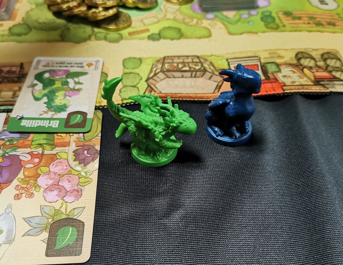 Les gardiens de la Famme : les pions des joueurs verts et bleu