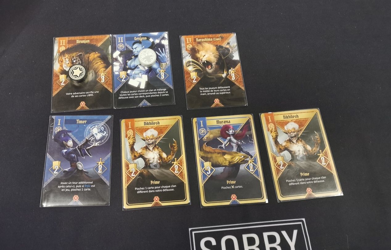 Mes cartes. Première  manche