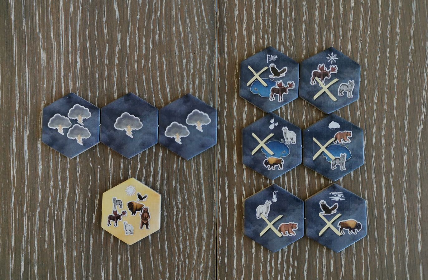 10 jetons météo par joueur