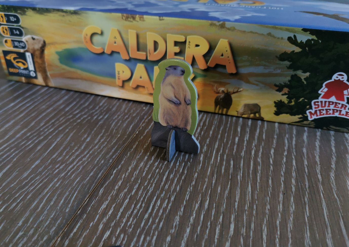 Une marmotte en carton, Le suricate de savannah était un meeple en bois