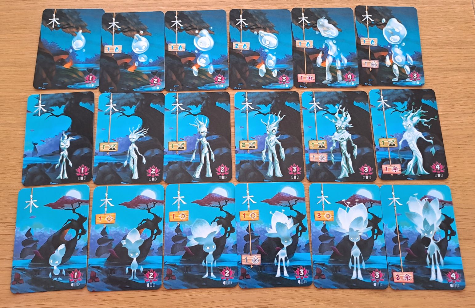 Chaque carte kodama est différente et aura un prix et un pouvoir différent.