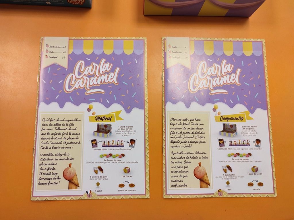 Et encore un autre livret  avec les règles en espagnol, italien et néerlandais.