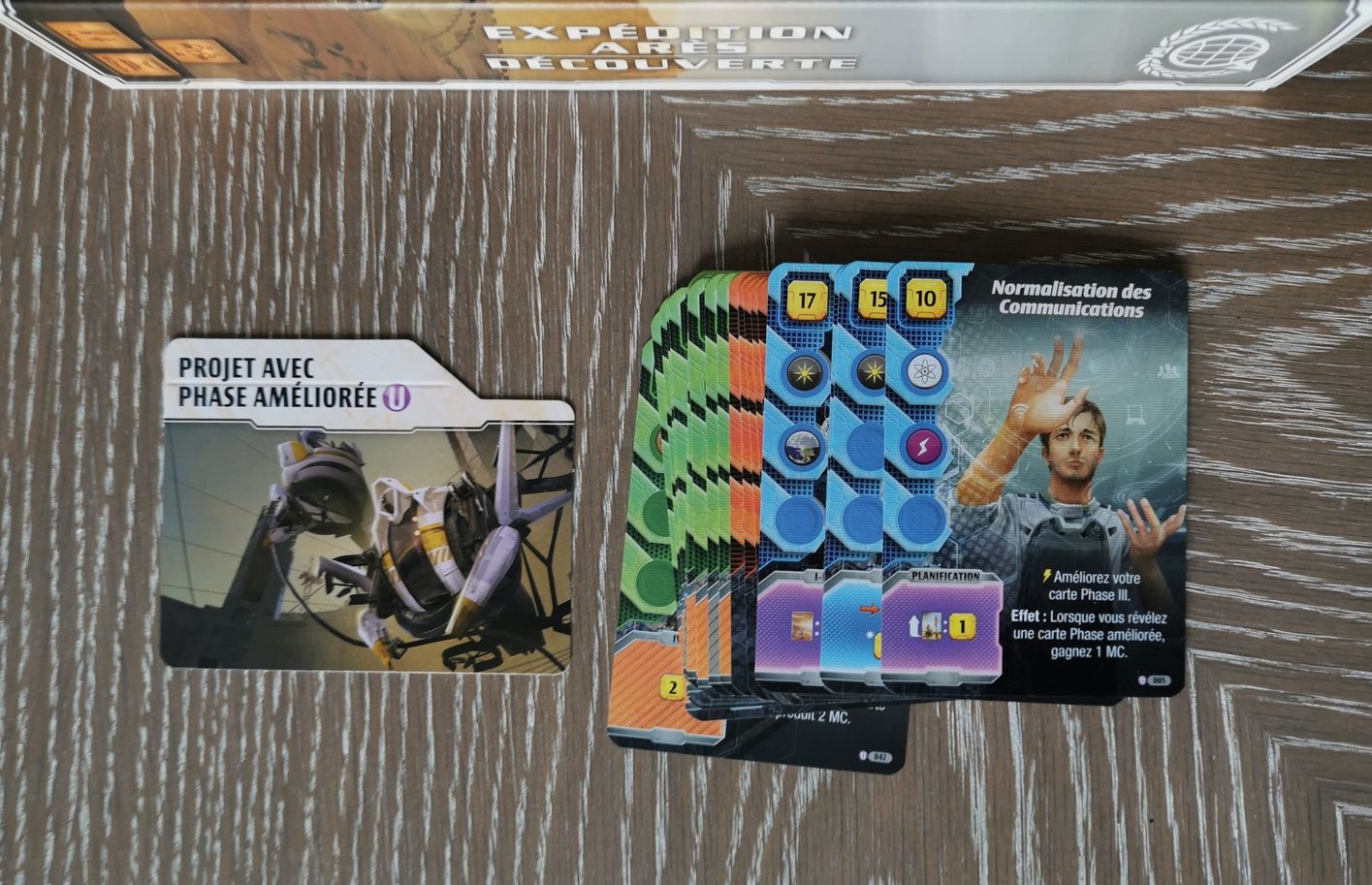 Les cartes projet avec phase améliorée et leur séparateur