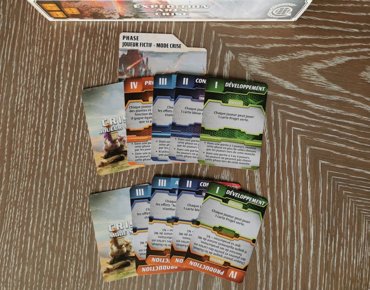 cartes “joueur fictif” pour les parties de 2 à 4 et les parties solo