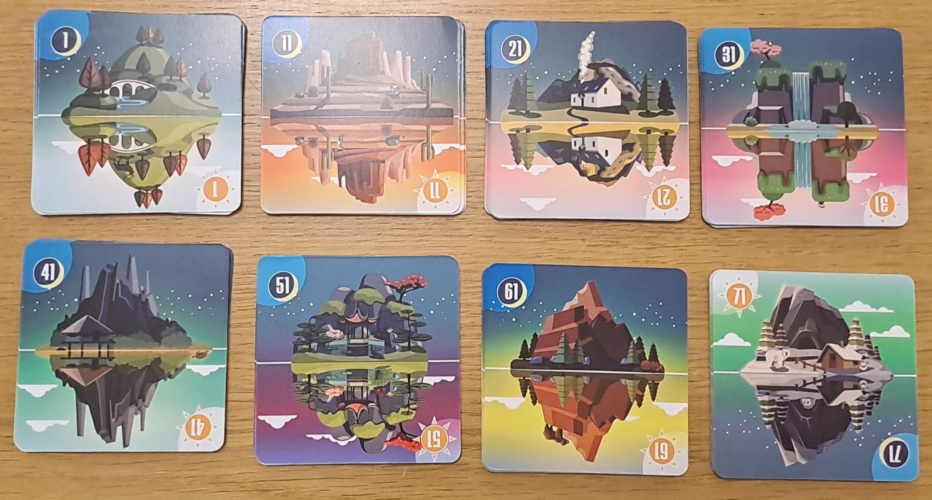 8 illustrations différentes (une pour chaque dizaine)