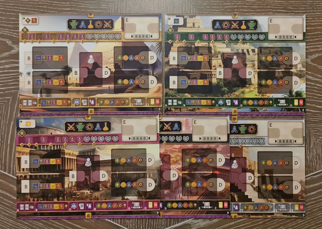 Les 5 plateaux Civilisation.