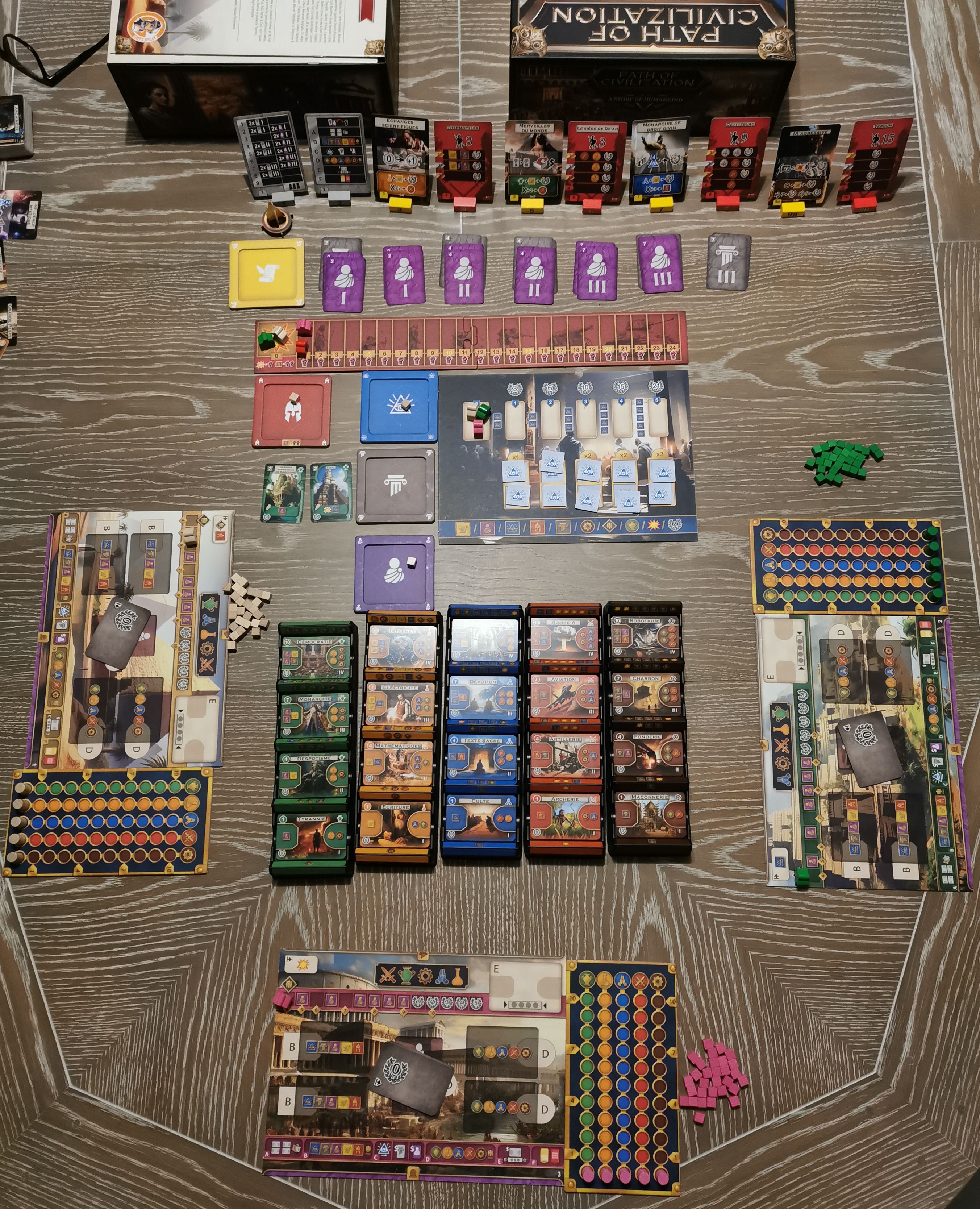 Mise en place pour 3 joueurs .