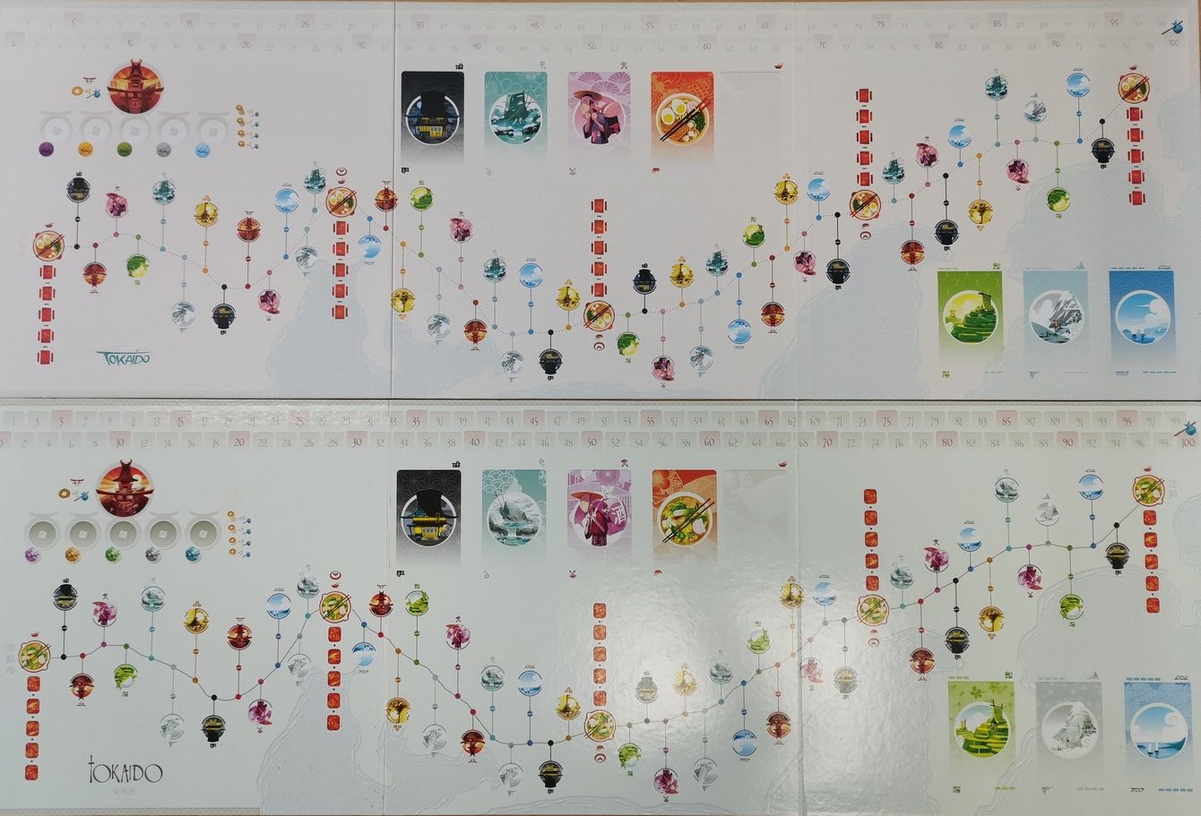 Zoom sur les 2 plateaux. Hormis les graphismes, tout est identique...