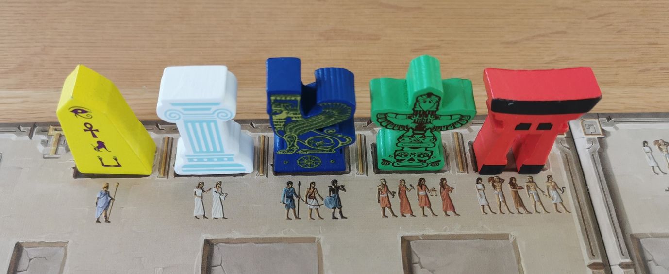 Mise en situation des pions joueurs