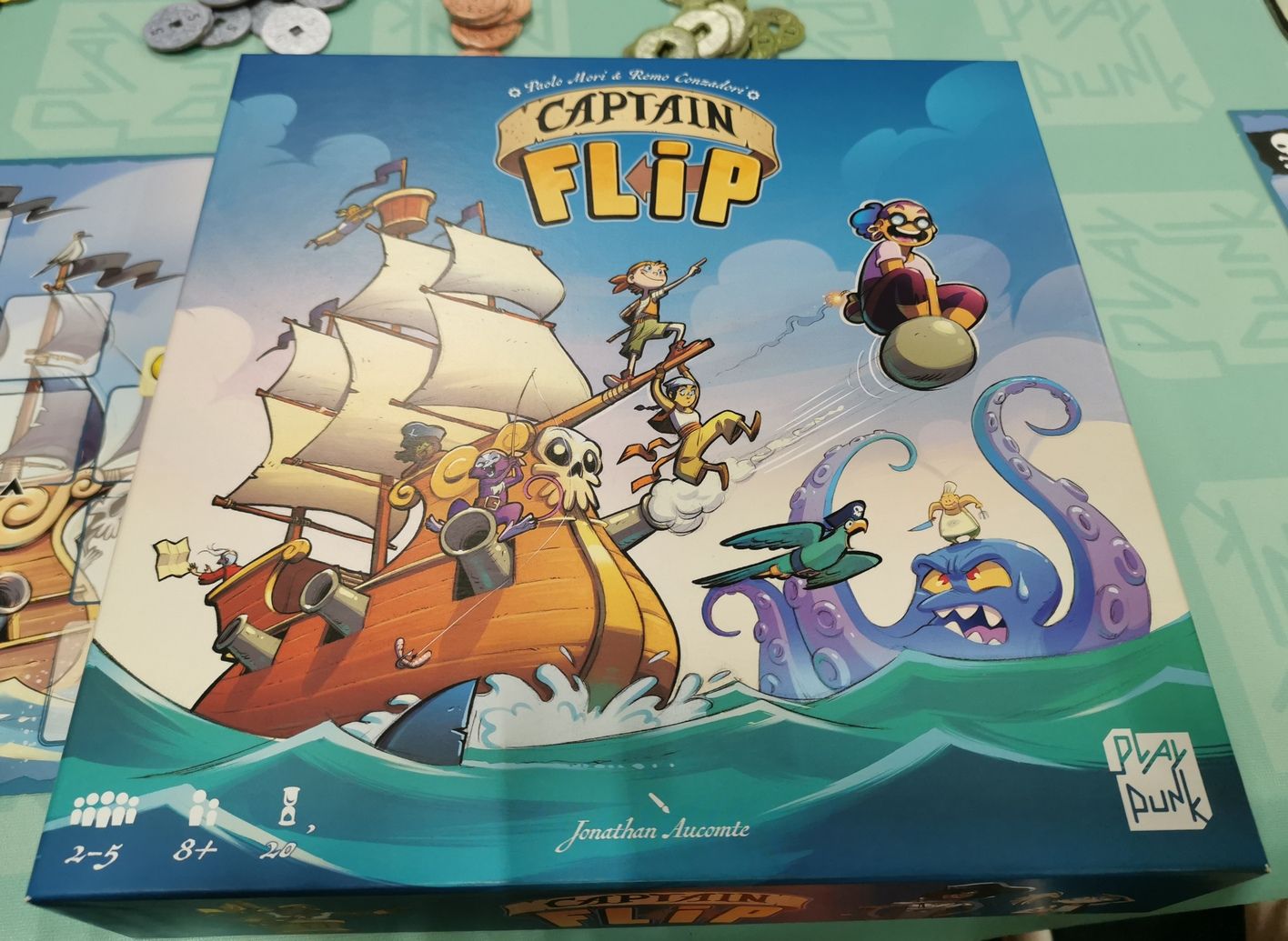 Captain Flip est un jeu prévu pour des parties de 2 à 5 joueurs.