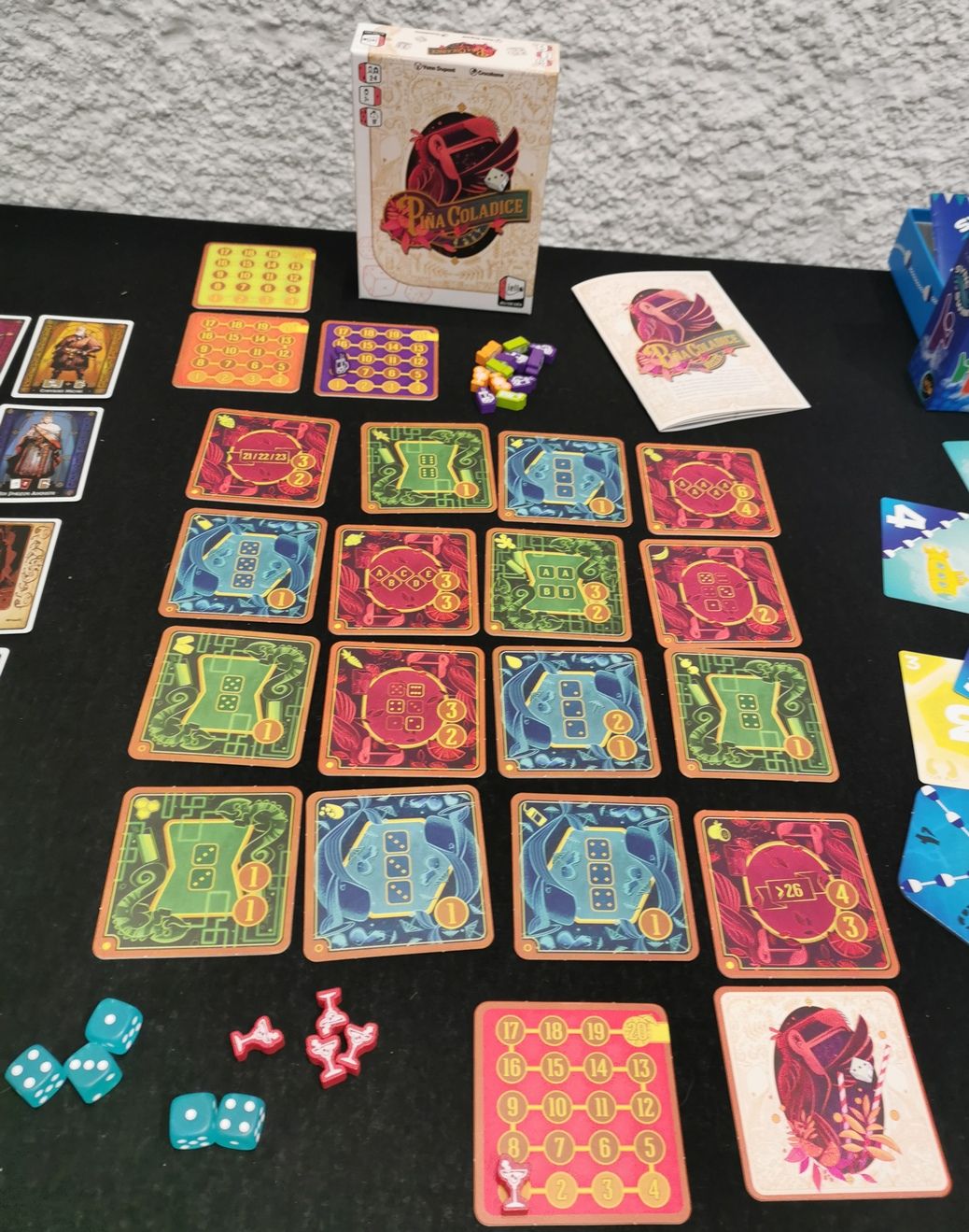 Piña Coladice est un jeu prévu pour des parties de 2 à 4 joueurs