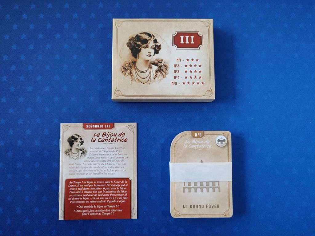 scénario 2 "le bijou de la cantatrice" :  1 livret de 5 enquêtes de niveau de difficulté de 3 à 5.