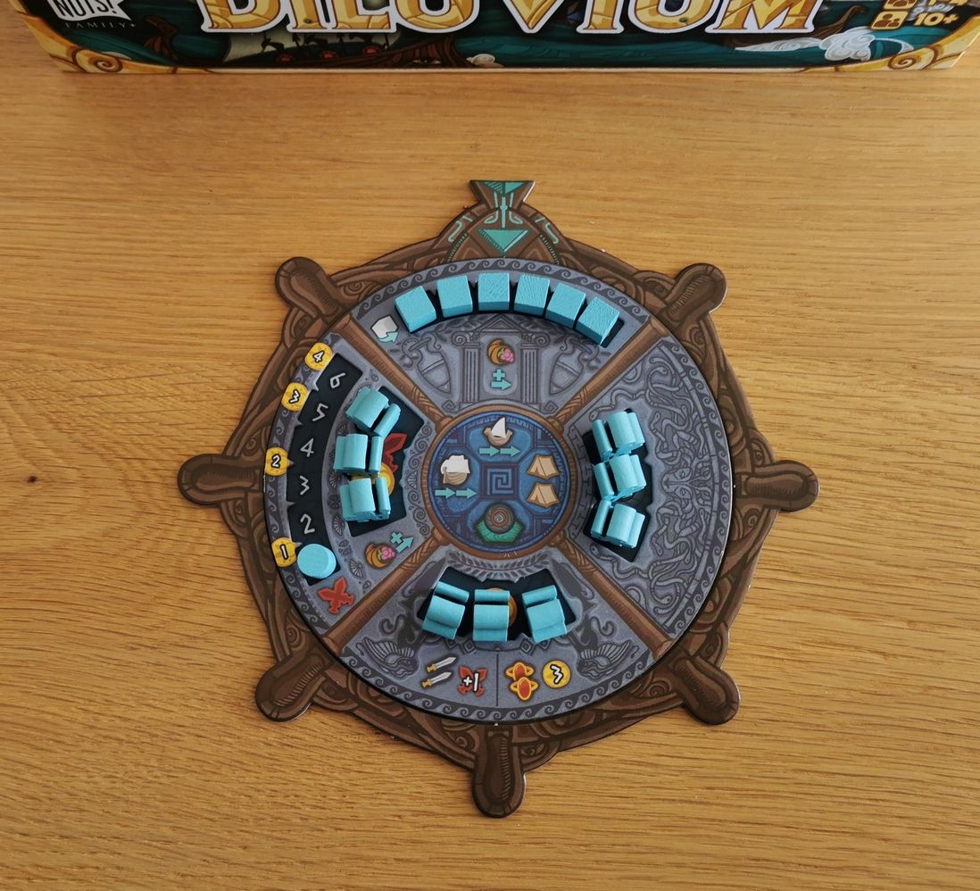 Mise en situation du plateau du joueur bleu ( le grec) au début de la partie.