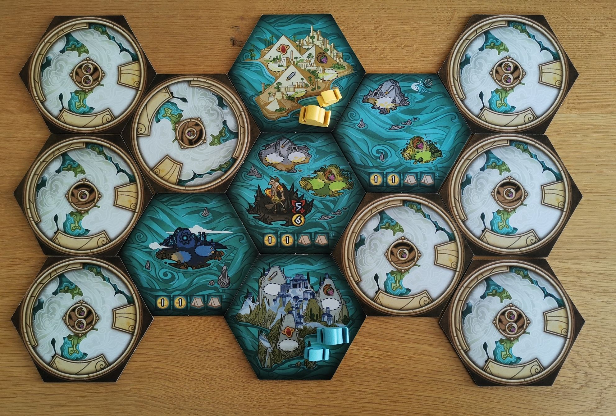 Mise en situation, début de partie à 2 joueurs