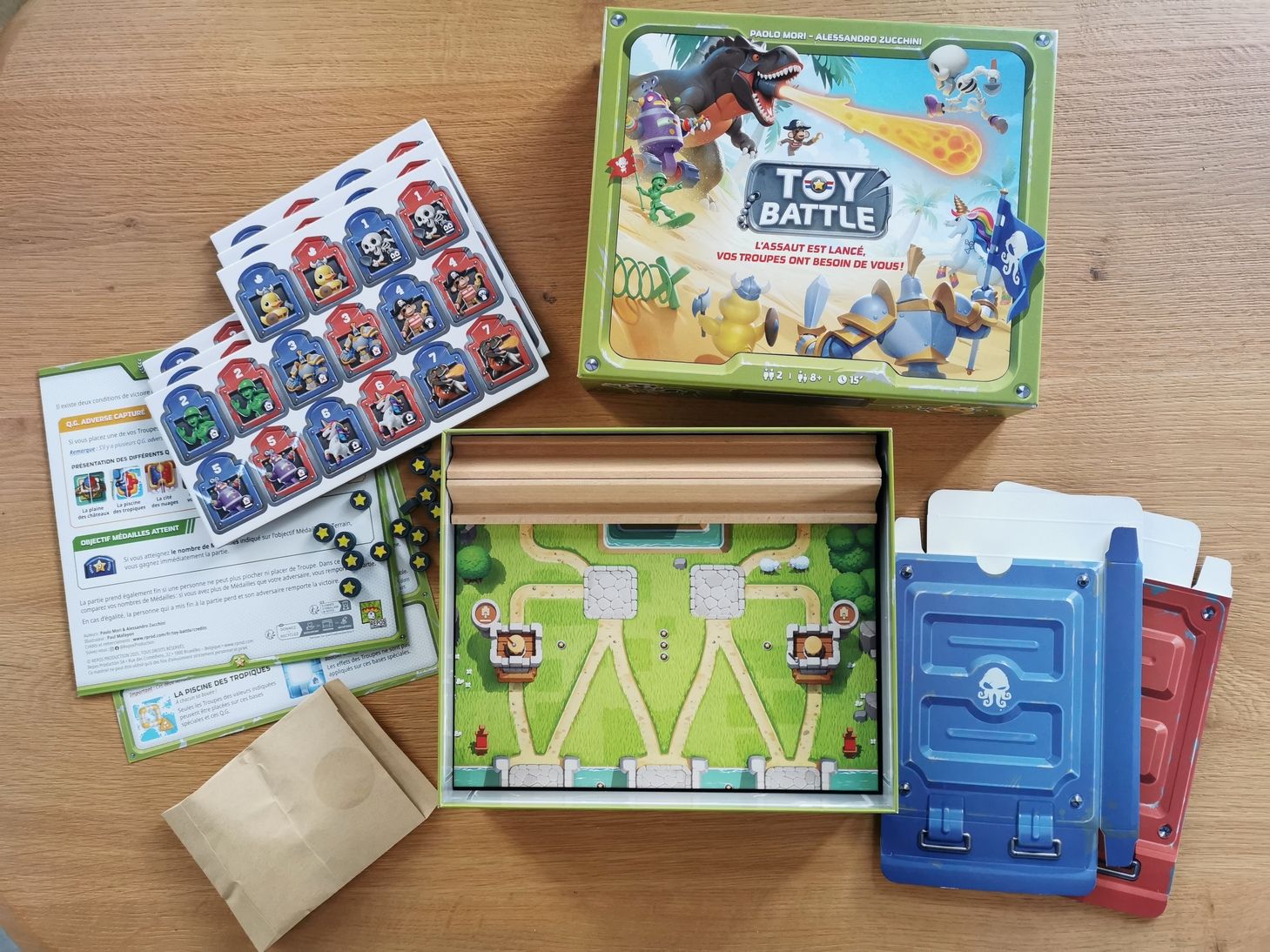 Le contenu de la boîte à la première ouverture