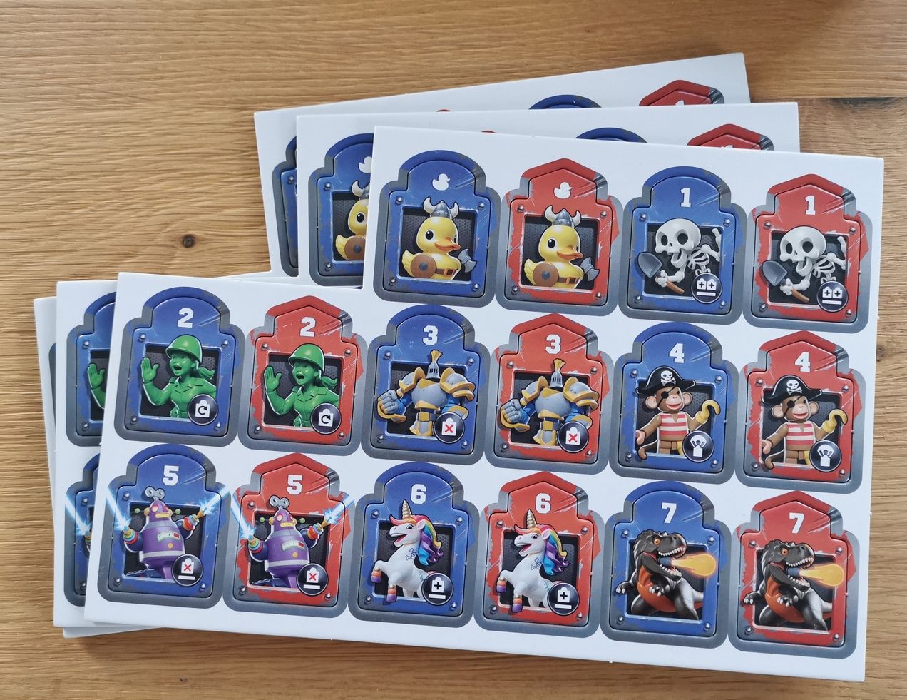 Les 48 tuiles : très épaisses !