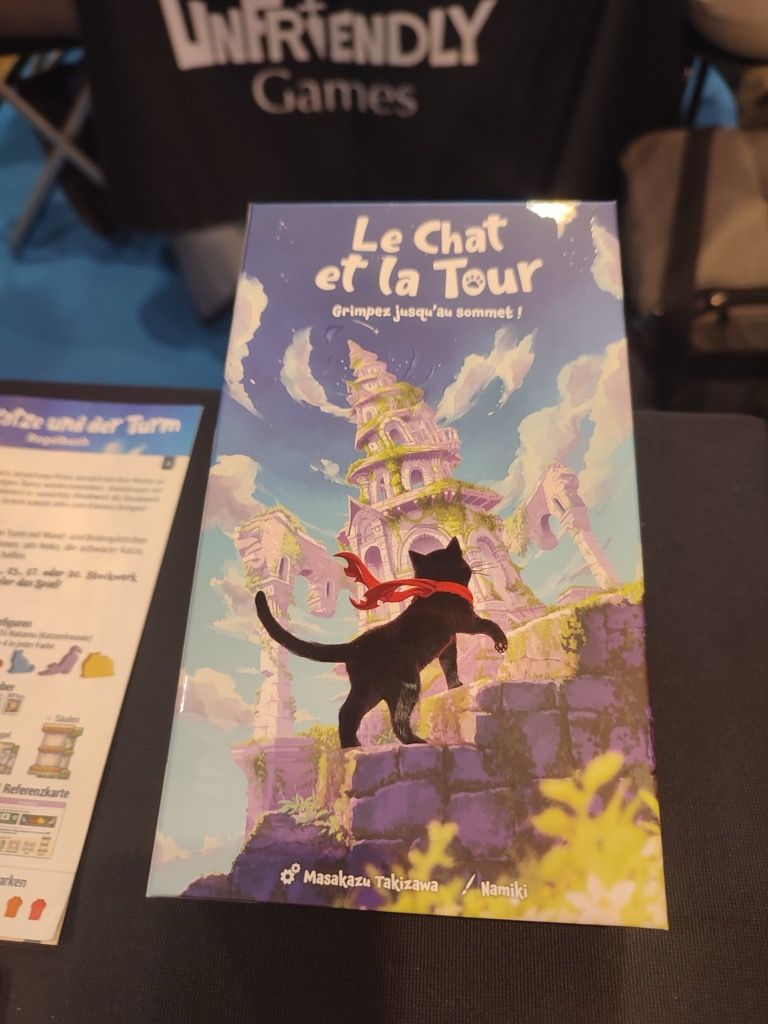 Le chat et la tour, la version VF de Cat and the tower de Masakazu Takizawa illustré par Namiki (VO chez  les japonais d'Arclight Games).